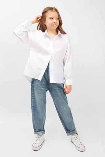Блузка для девочки оверсайз SP1012 (Белый) - Ивтекс-Плюс