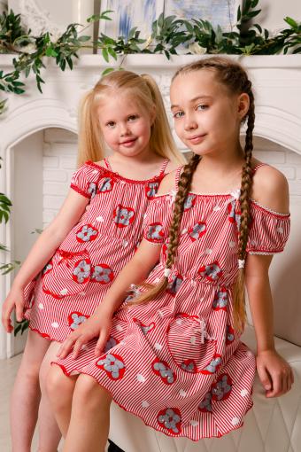Платье 5119 детское (Красный) - Ивтекс-Плюс