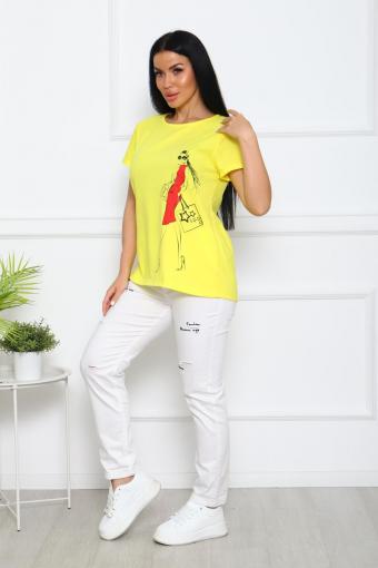 Ледис - футболка желтый (Фото 2)