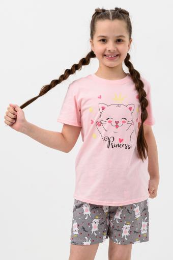 Пижама Малявка детская короткий рукав с шортами (Розовый) - Ивтекс-Плюс